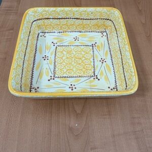 temptations bakeware presentable ovenware old world yellow Tara baking dish
